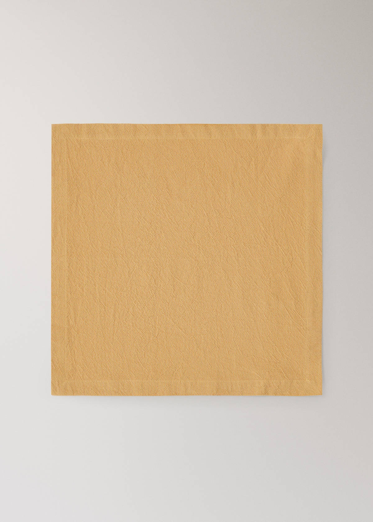 Washed cotton napkins 45 x 45 cm — Curry