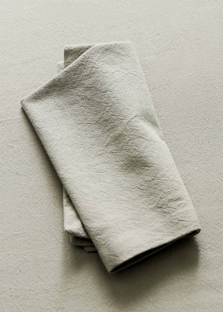 Washed cotton napkins 45 x 45 cm — Green