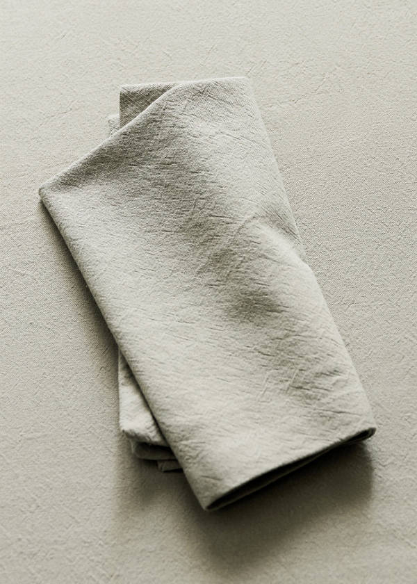 Washed cotton napkins 45 x 45 cm — Green