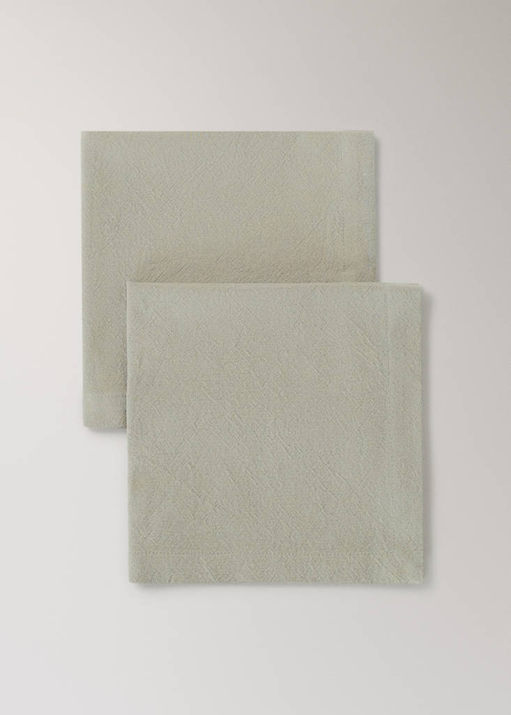 Washed cotton napkins 45 x 45 cm — Green