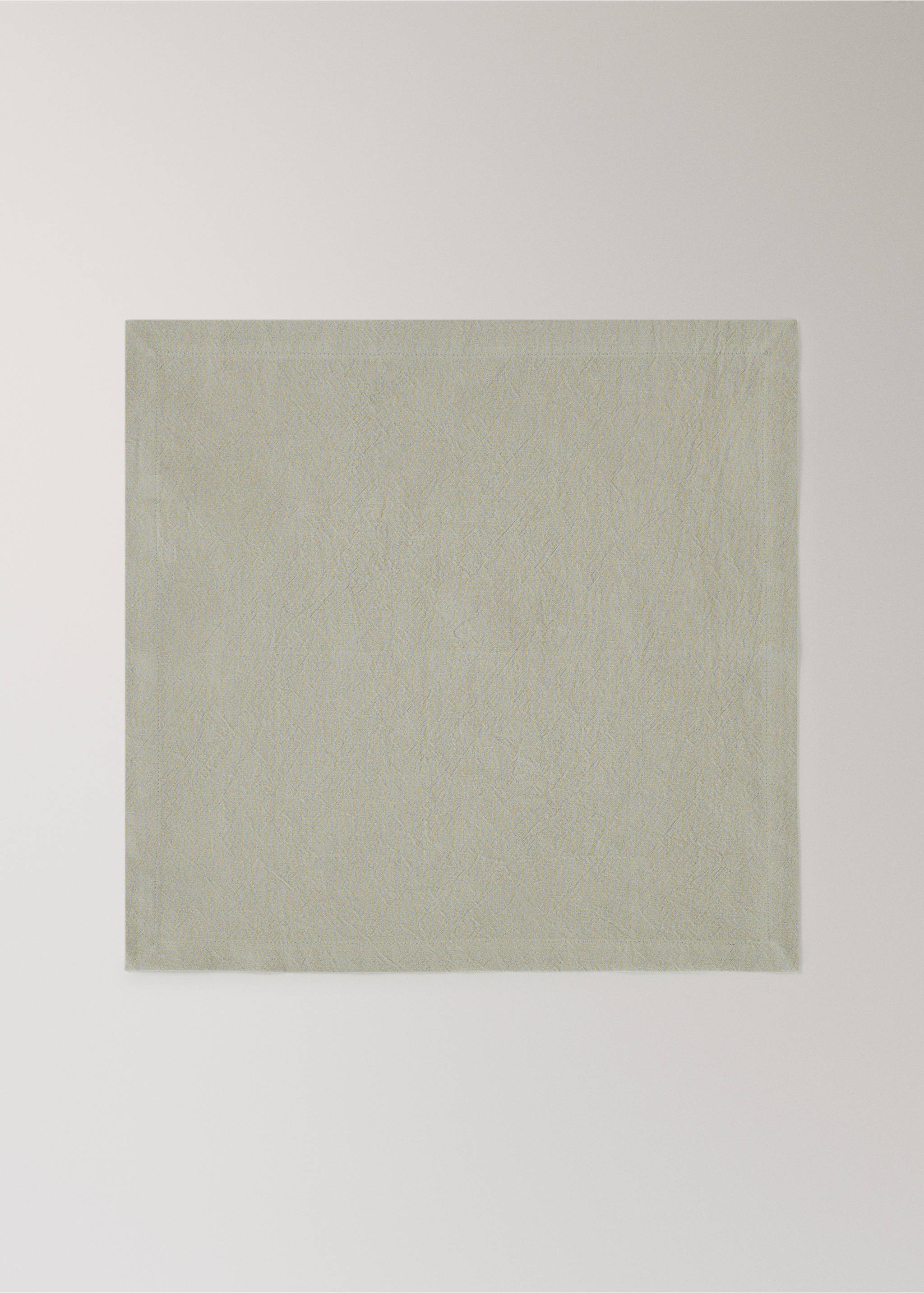 Washed cotton napkins 45 x 45 cm - Article without model, Green. Ref: 37042553-00.