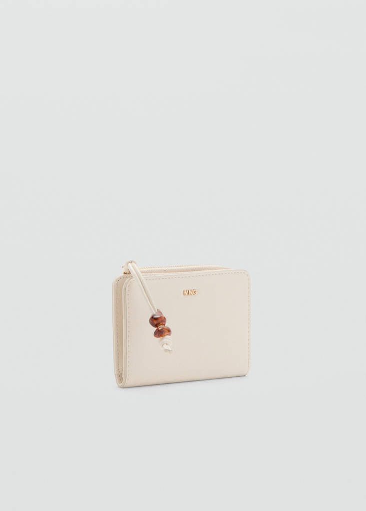Small beaded purse — Ecru