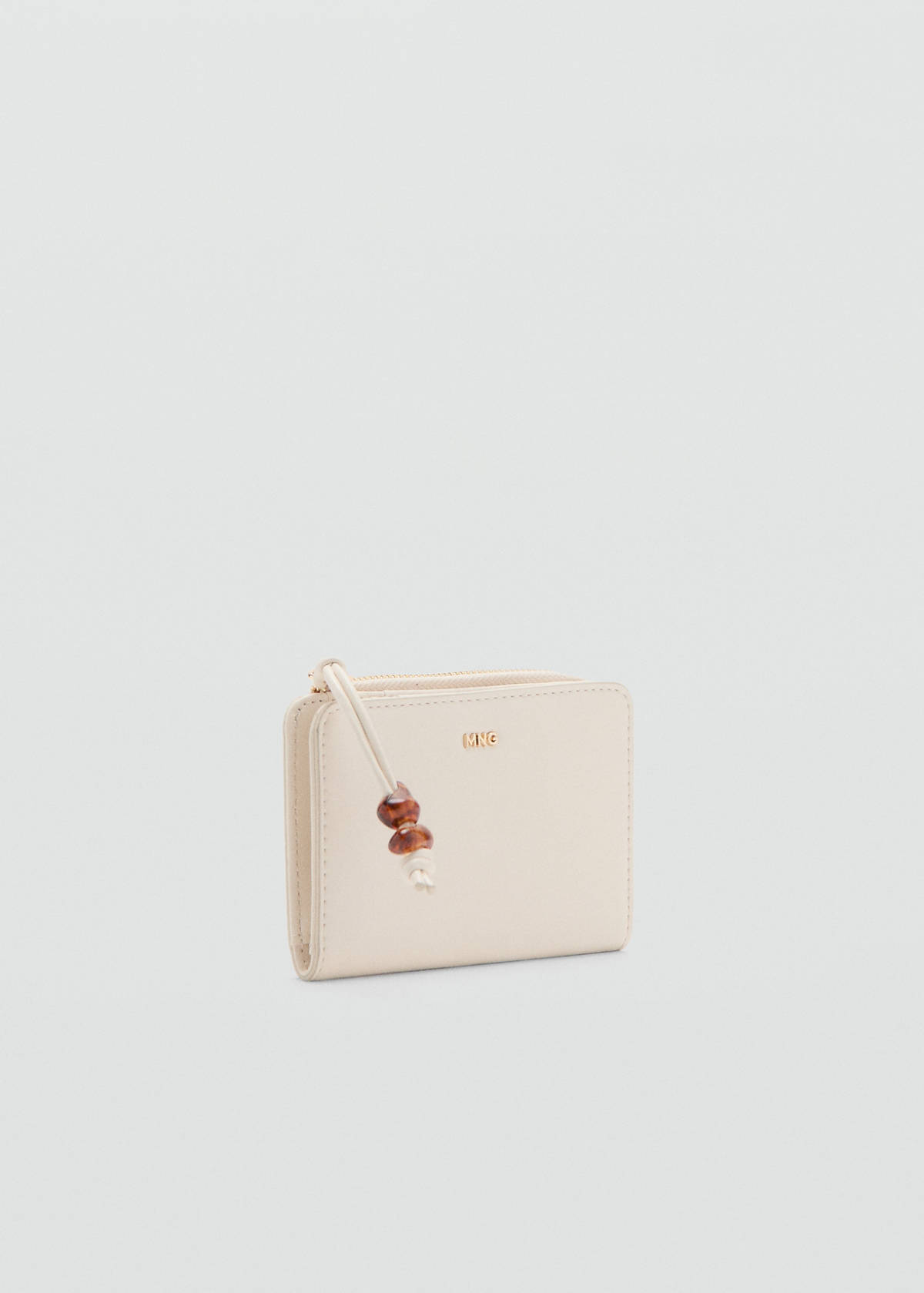 Small beaded purse — Ecru