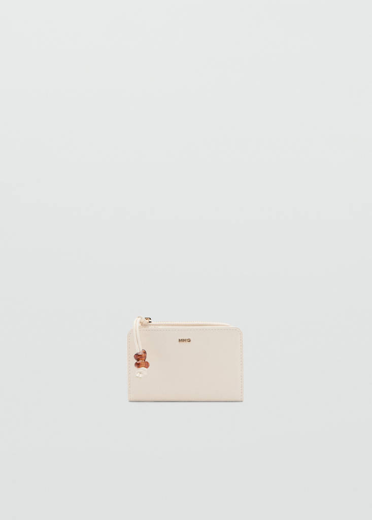 Small beaded purse — Ecru