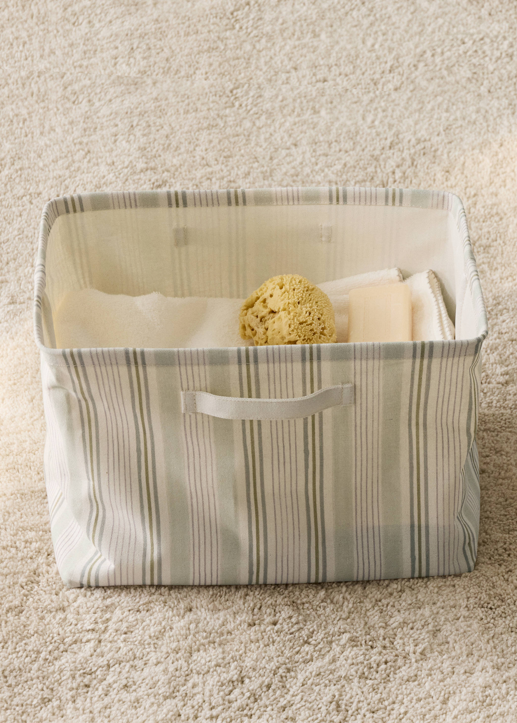100% cotton multi-stripe basket - General plane