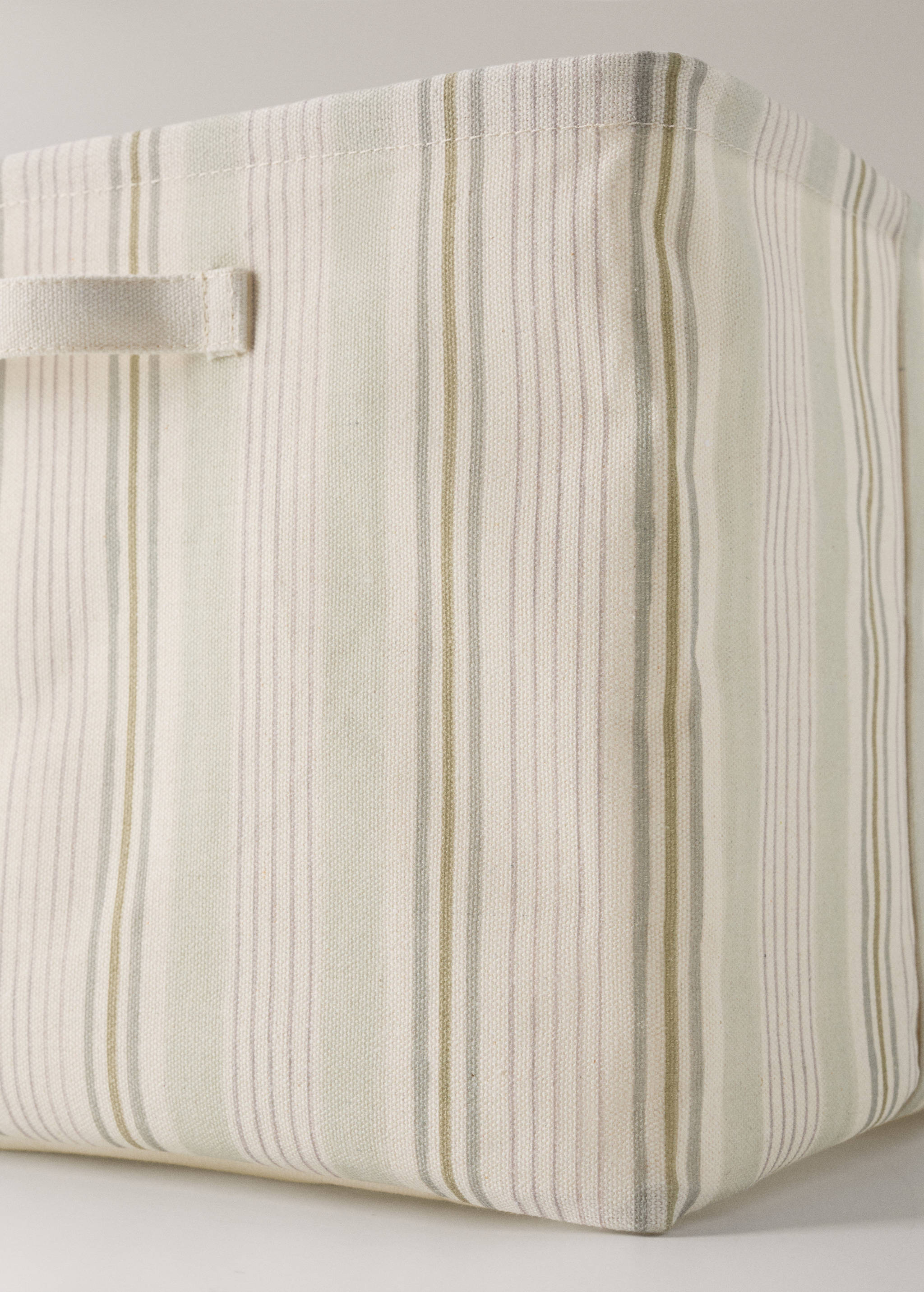 100% cotton multi-stripe basket - Details of the article 1