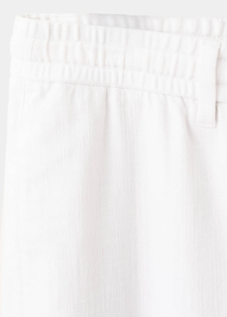 Relaxed fit cotton-linen blend trousers — Off White
