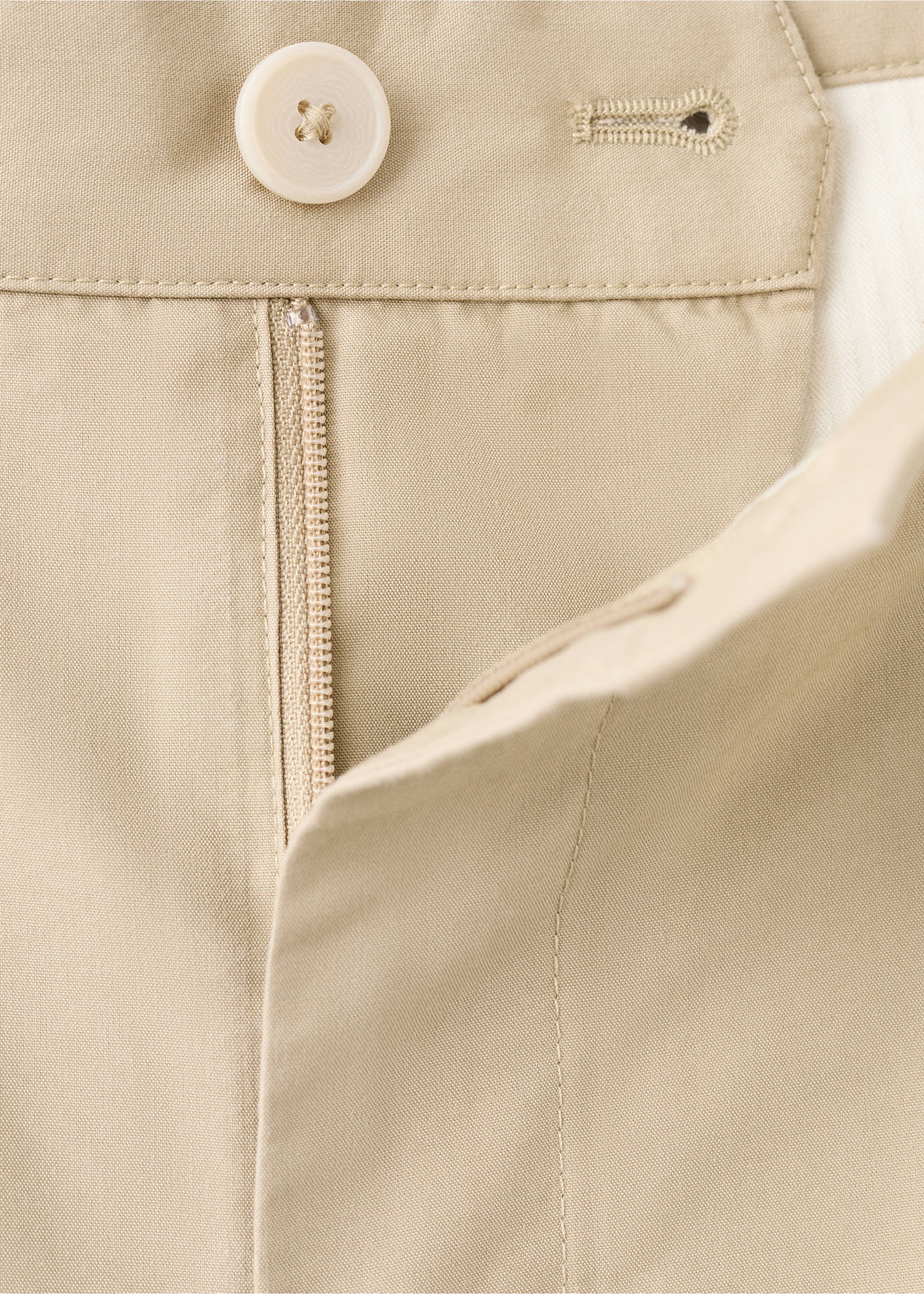Bermudas algodón lyocell - Detalle del artículo 0, Beige. Ref: 37042890-00.