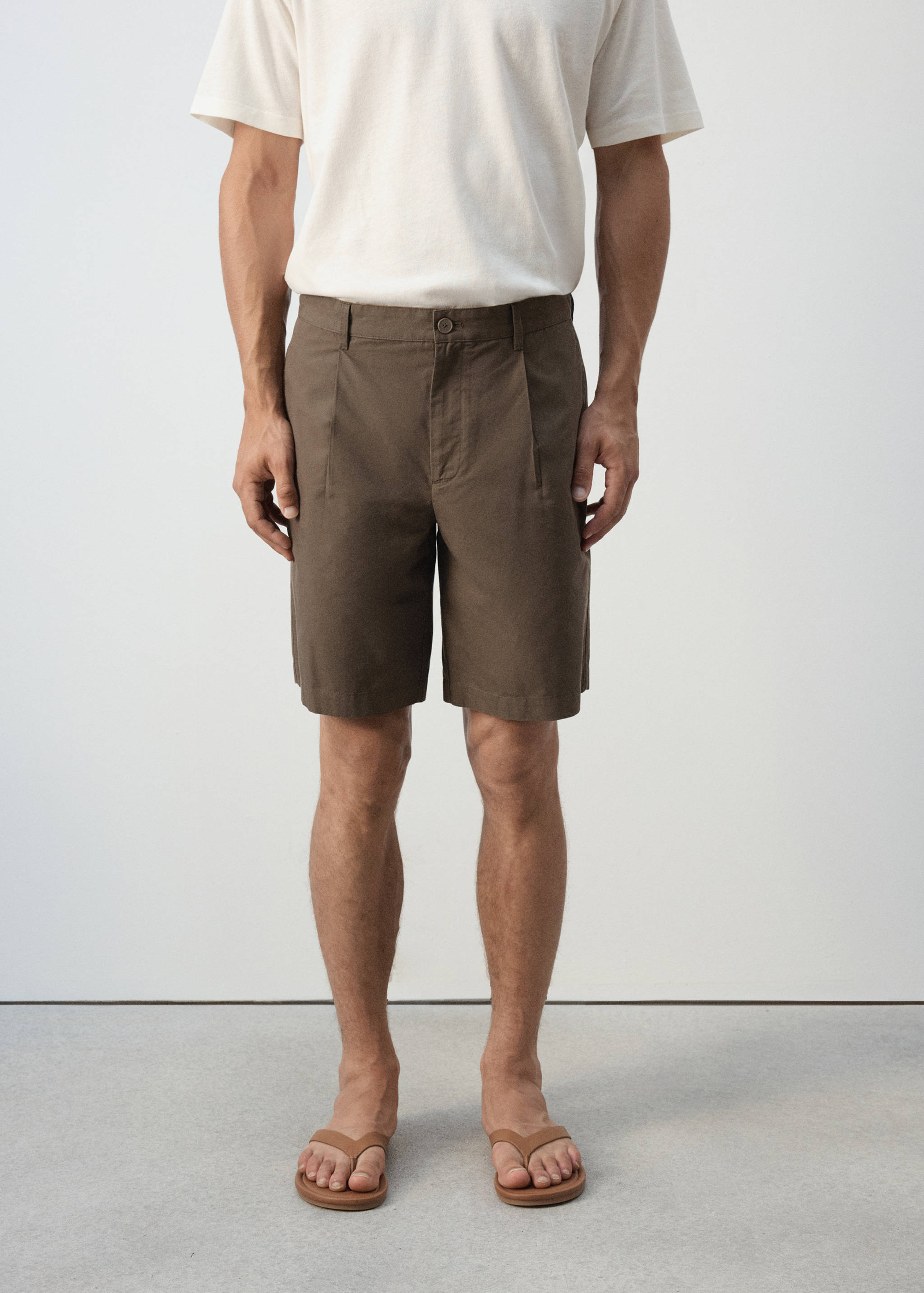 Bermudas algodón lyocell - Plano medio