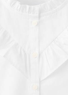 Ruffled cotton shirt — White 2