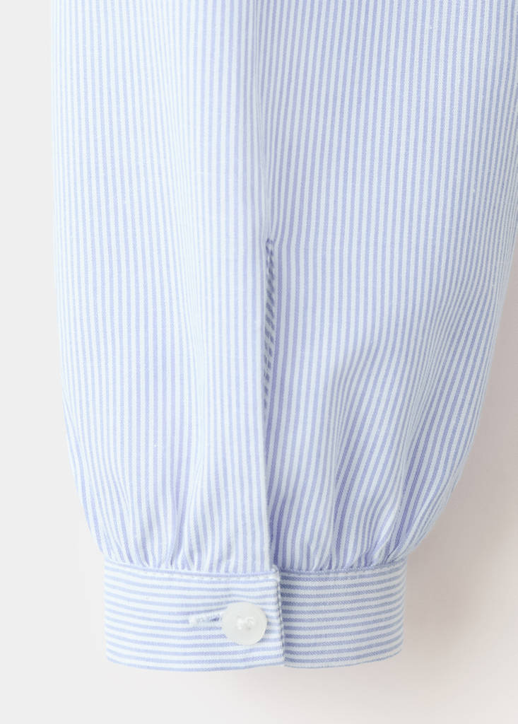 Ruffled cotton shirt — Blue