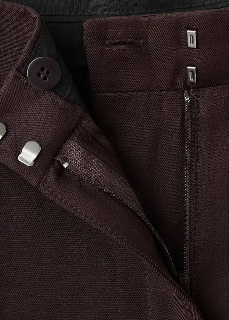 Straight mid-rise bermuda shorts — Chocolate