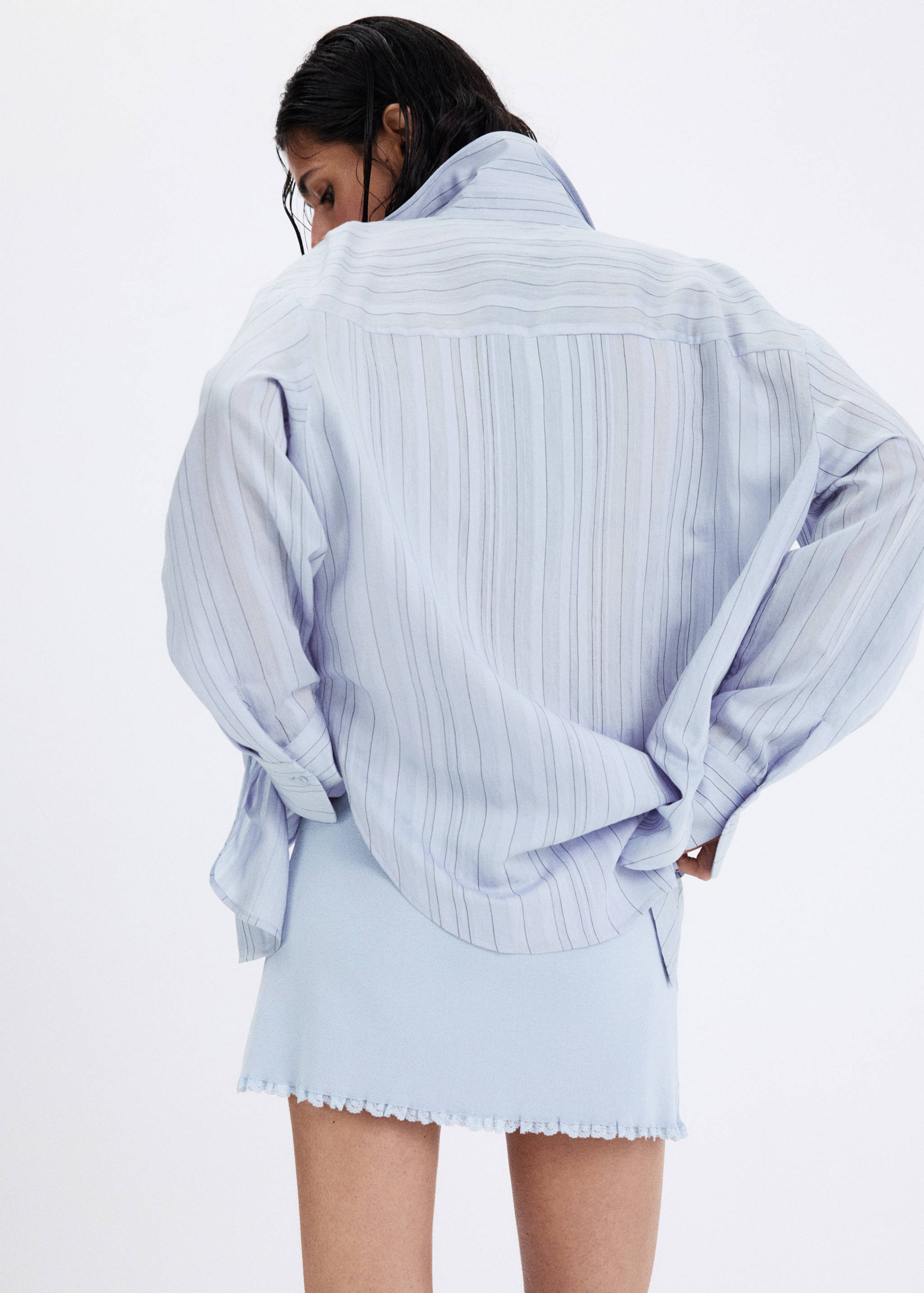 Chemise oversize à rayures - Verso de l’article