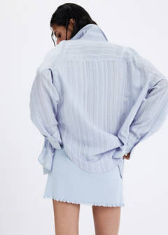 Oversize striped shirt — Blue 3
