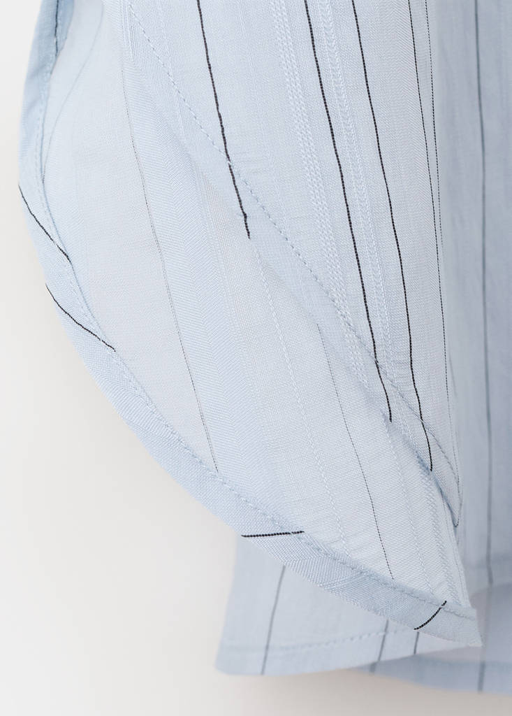 Oversize striped shirt — Blue