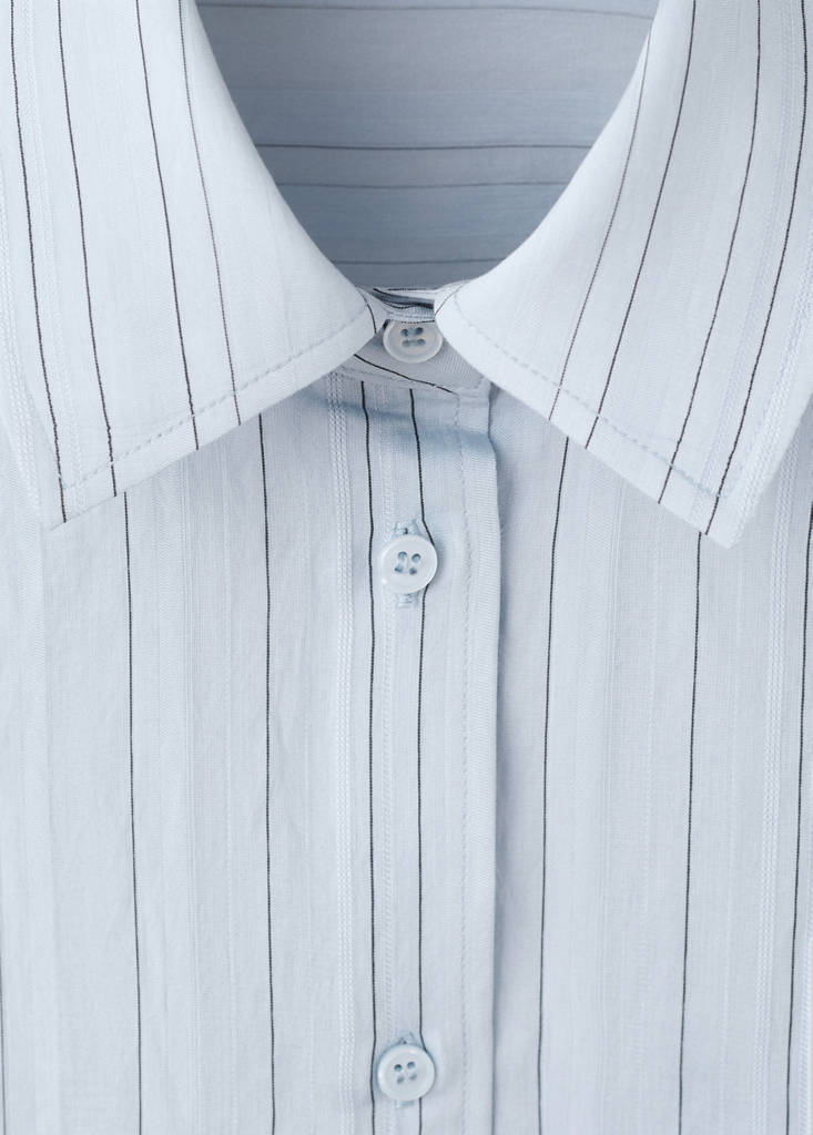Oversize striped shirt — Blue