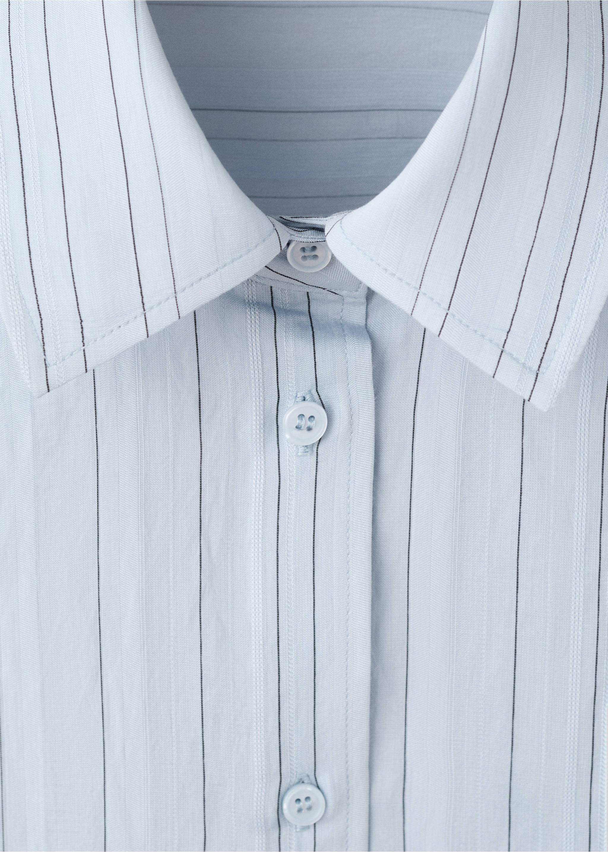Chemise oversize à rayures - Détail de l'article 0, Bleu. Ref: 37042894-00.