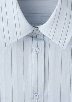 Oversize striped shirt — Blue 7