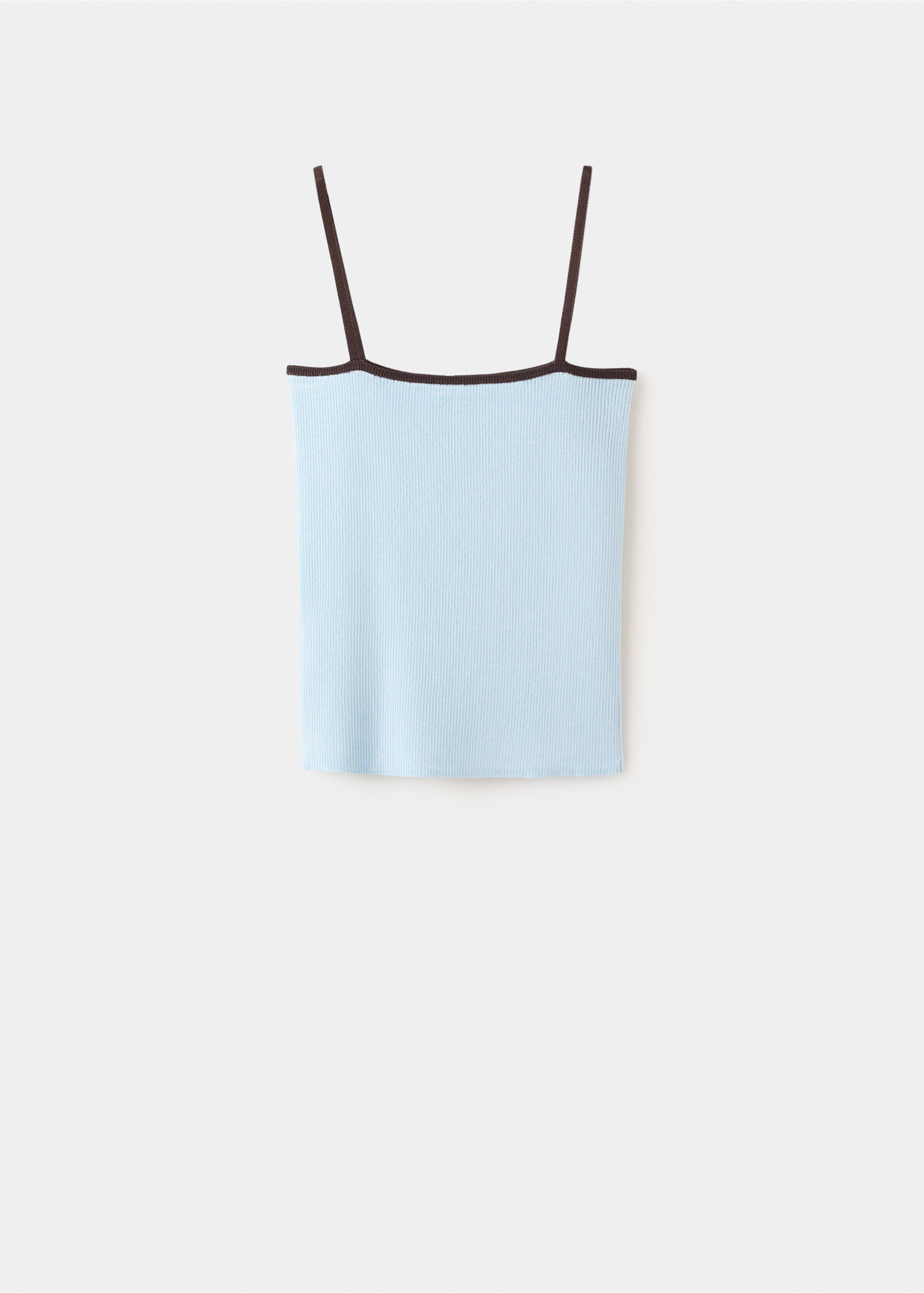 Fitted ribbed top - Article without model, Sky Blue. Ref: 37042895-00.