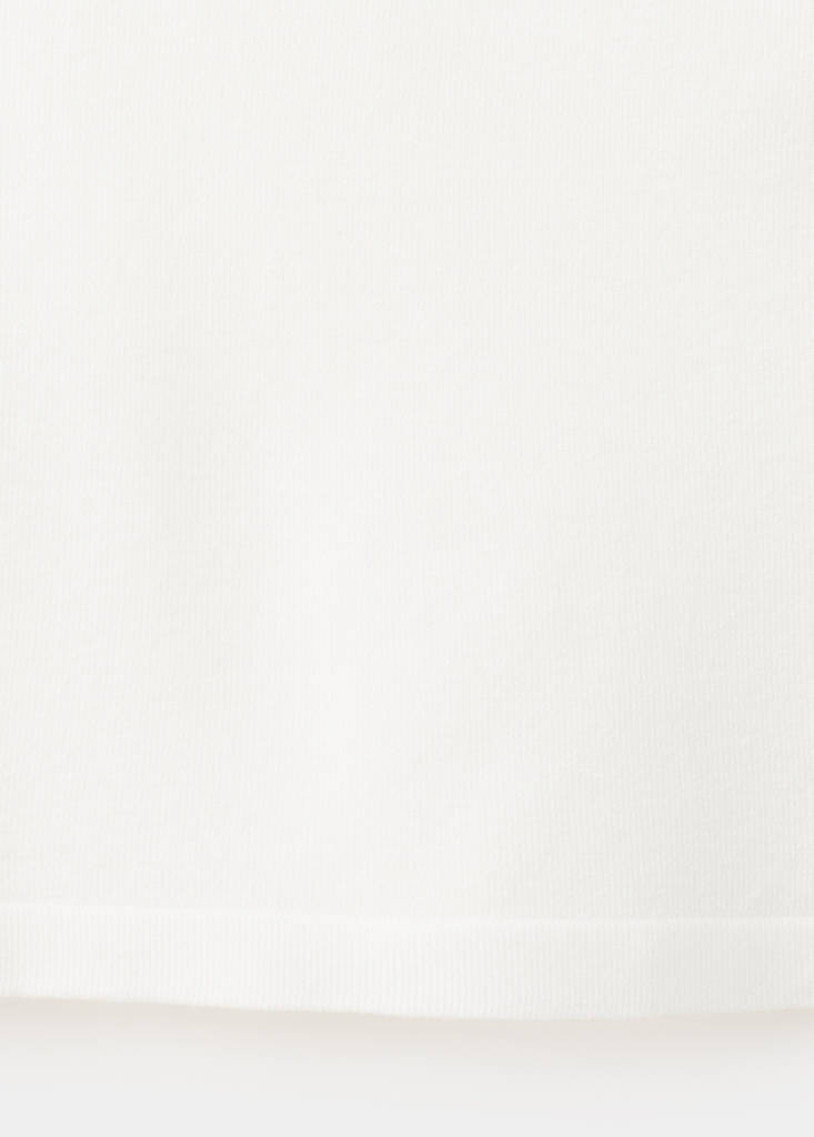 Fine knit jumper with bow detail — White