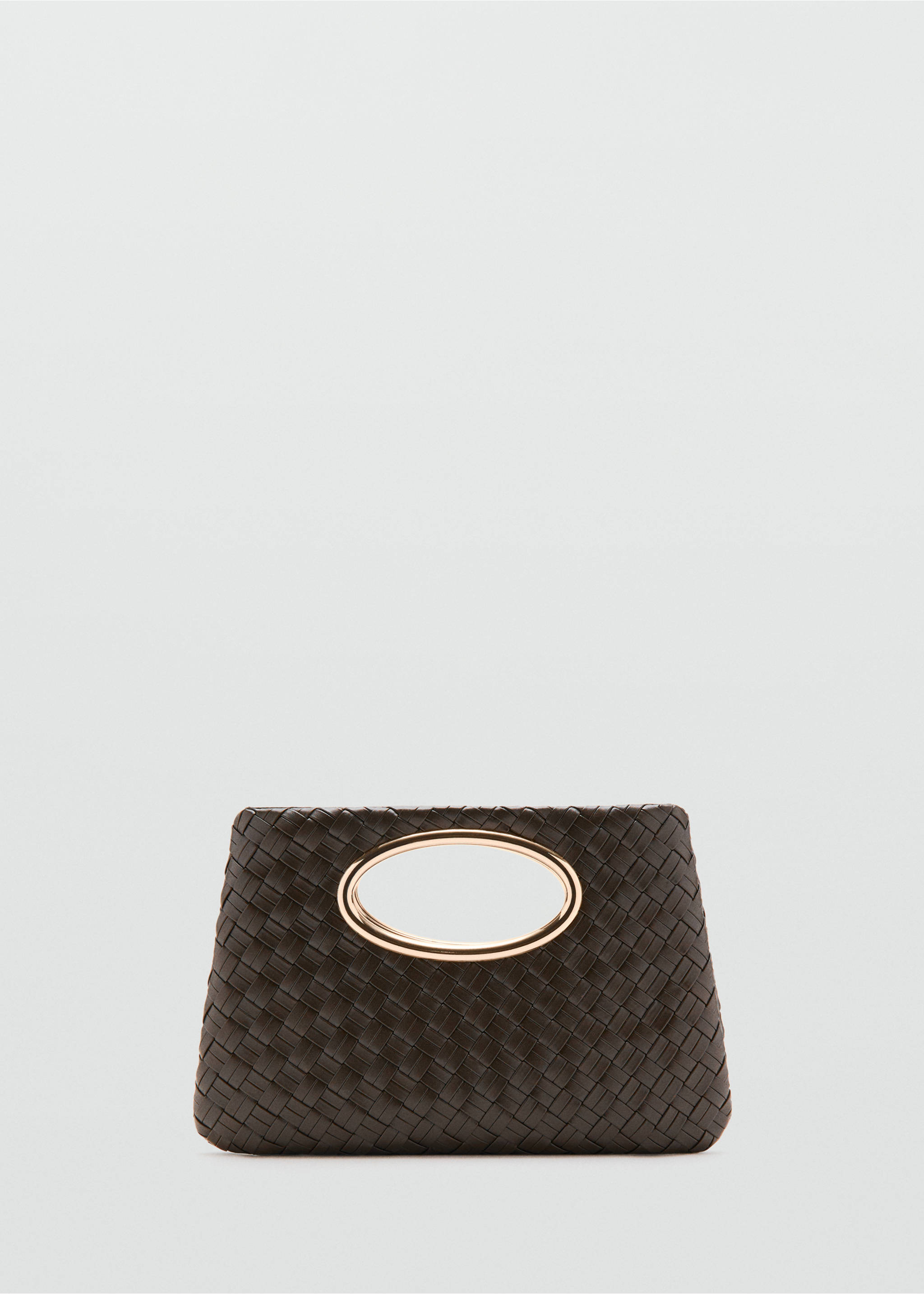 Braided handbag - Article without model, Chocolate. Ref: 37042897-00.