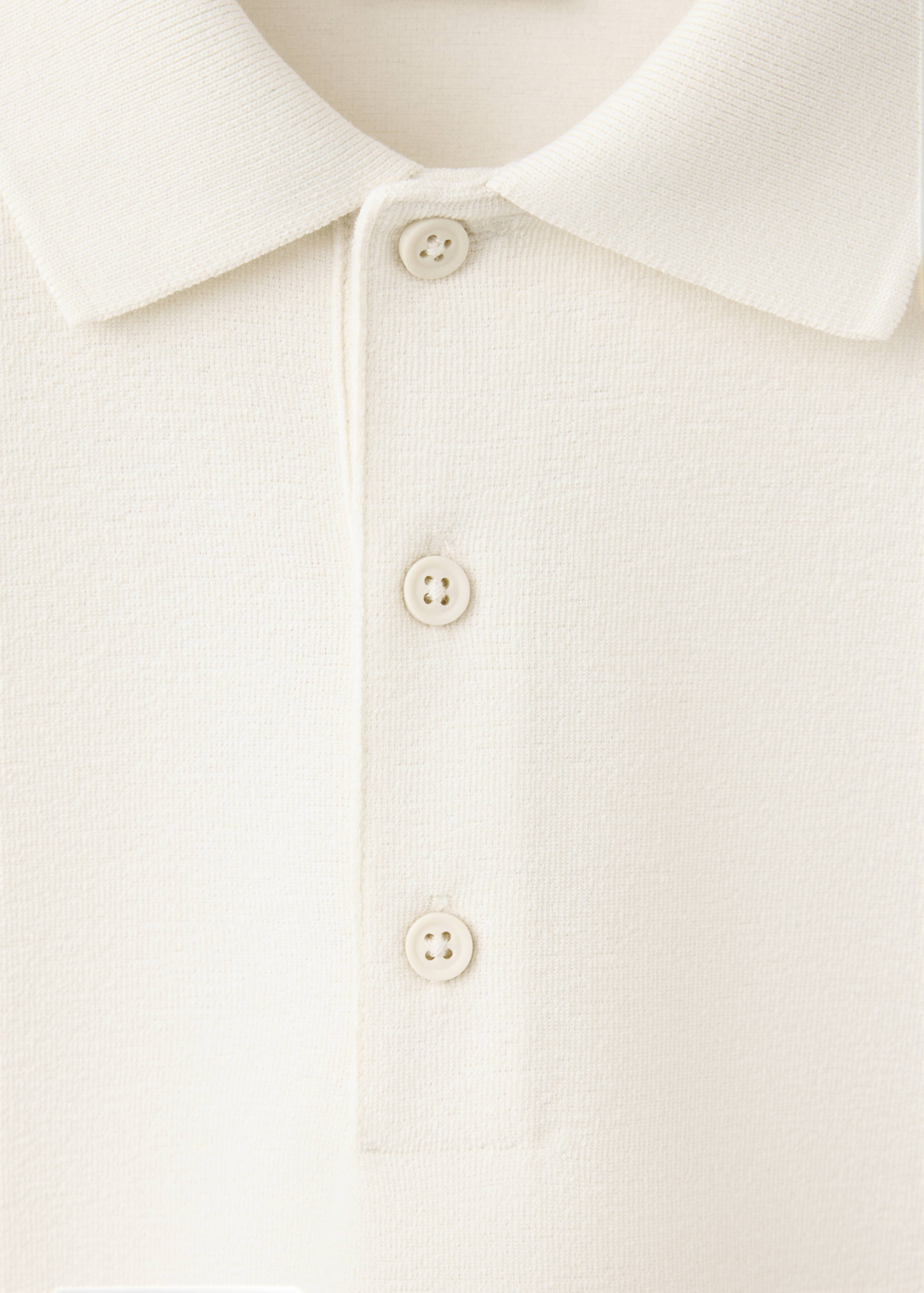 Textured cotton blend polo - Details of the article 8