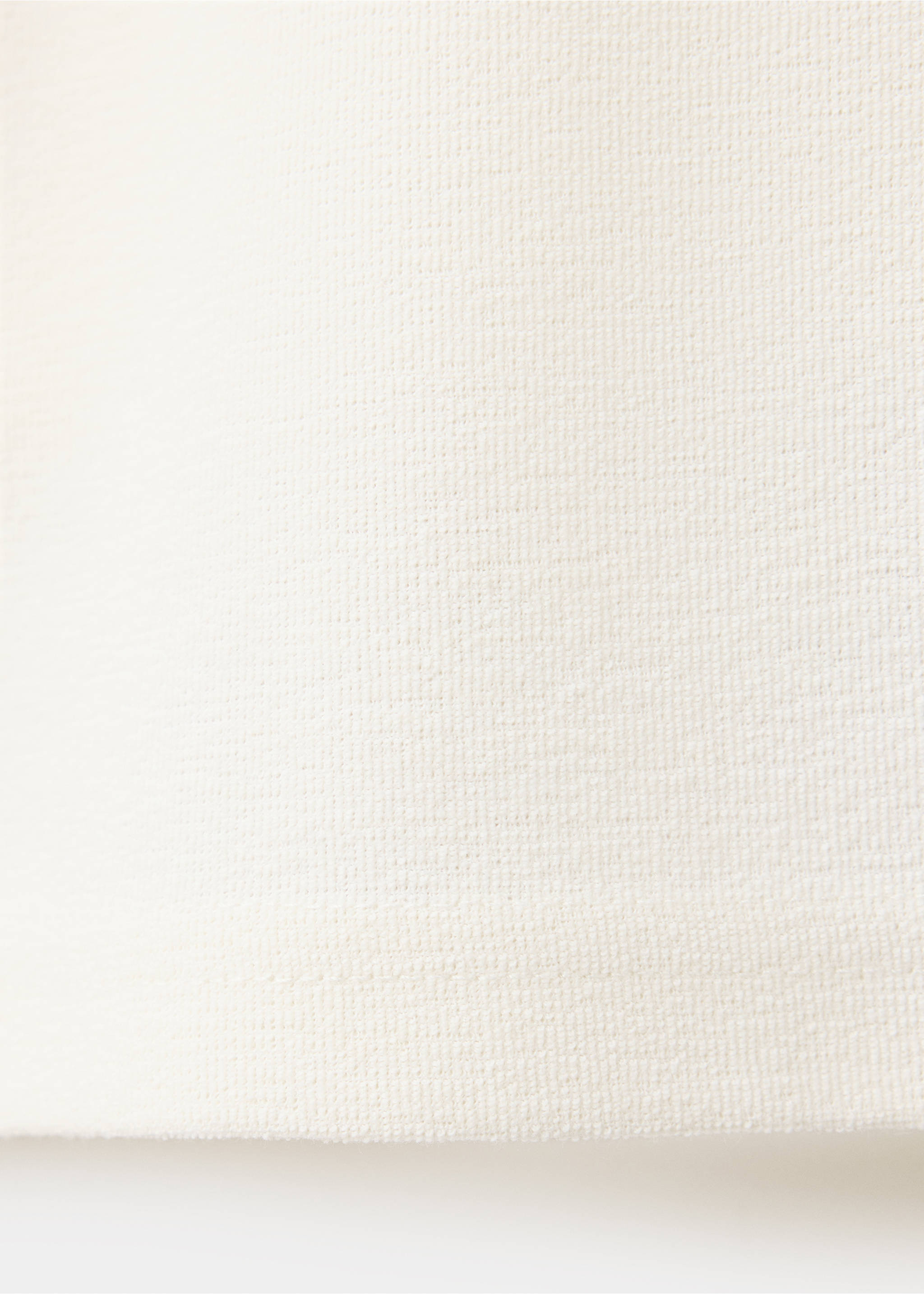 Textured cotton blend polo - Details of the article 0, White. Ref: 37042898-00.