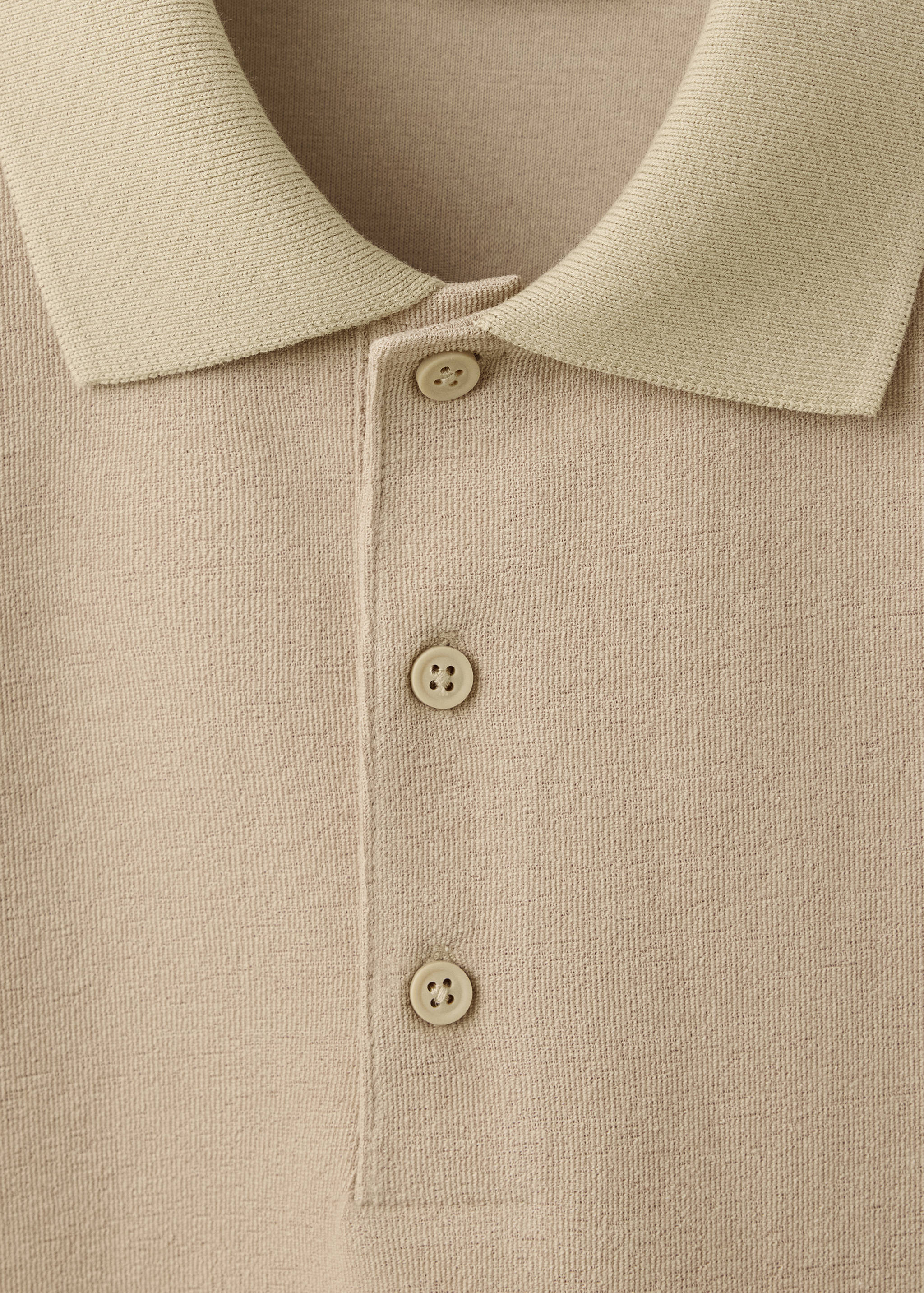 Textured cotton blend polo - Details of the article 8