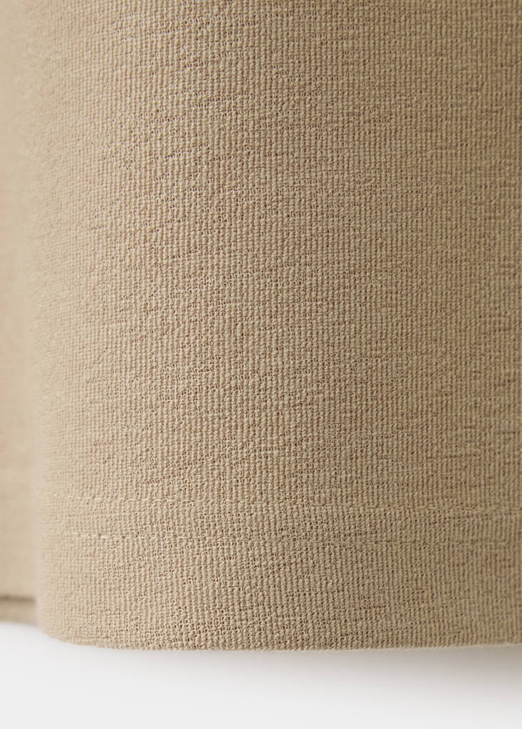 Textured cotton blend polo — Beige