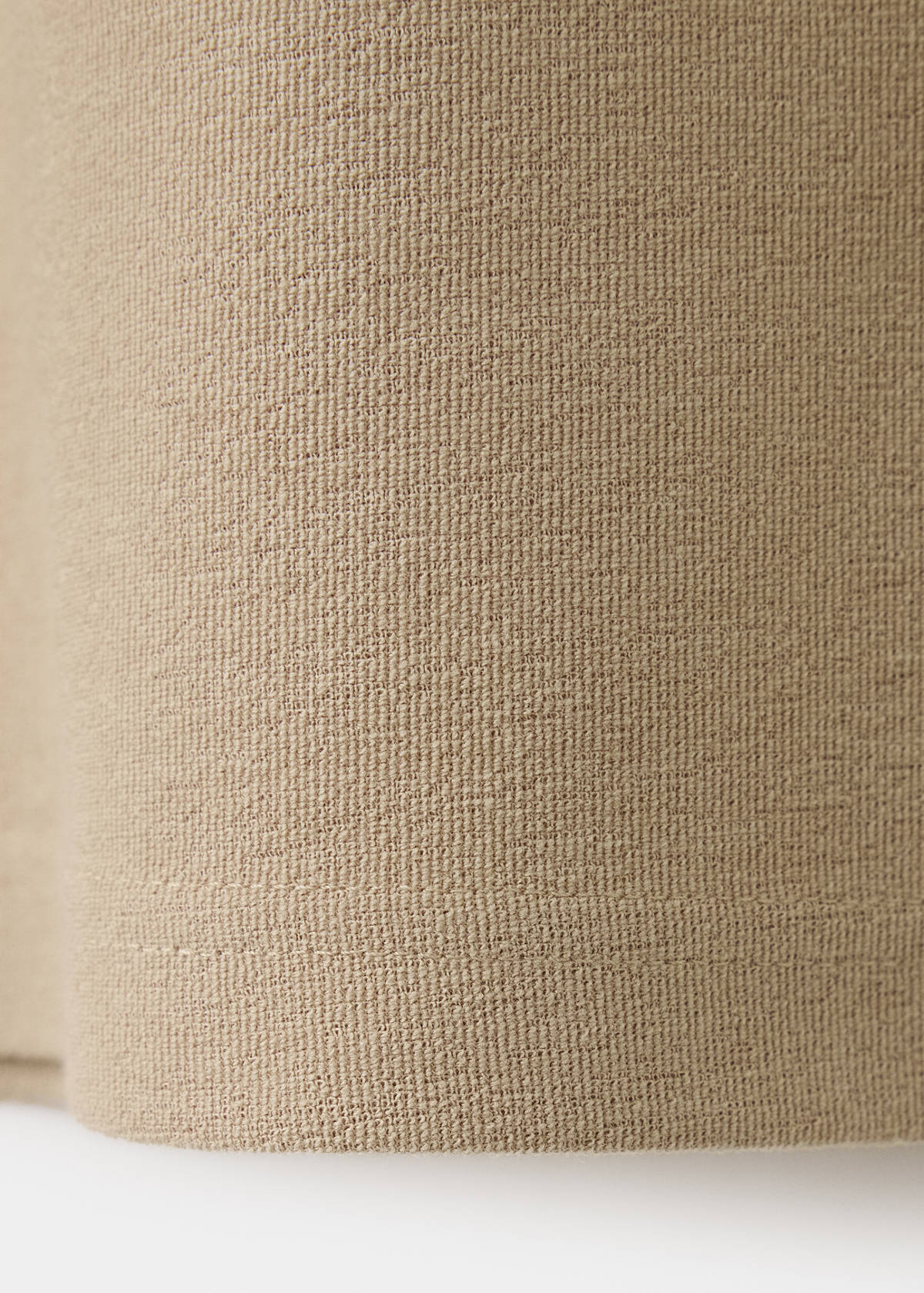 Textured cotton blend polo — Beige