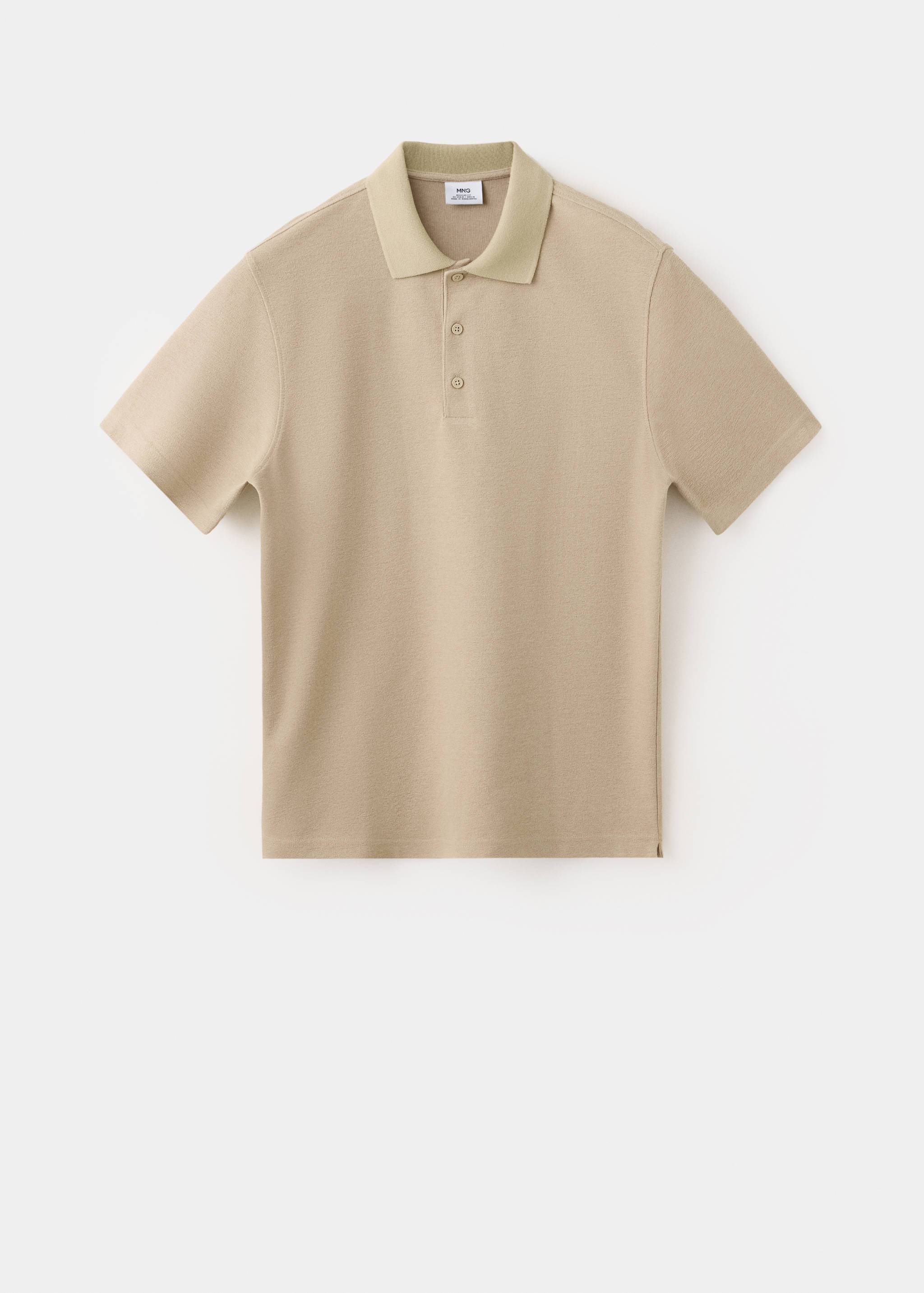 Textured cotton blend polo - Article without model