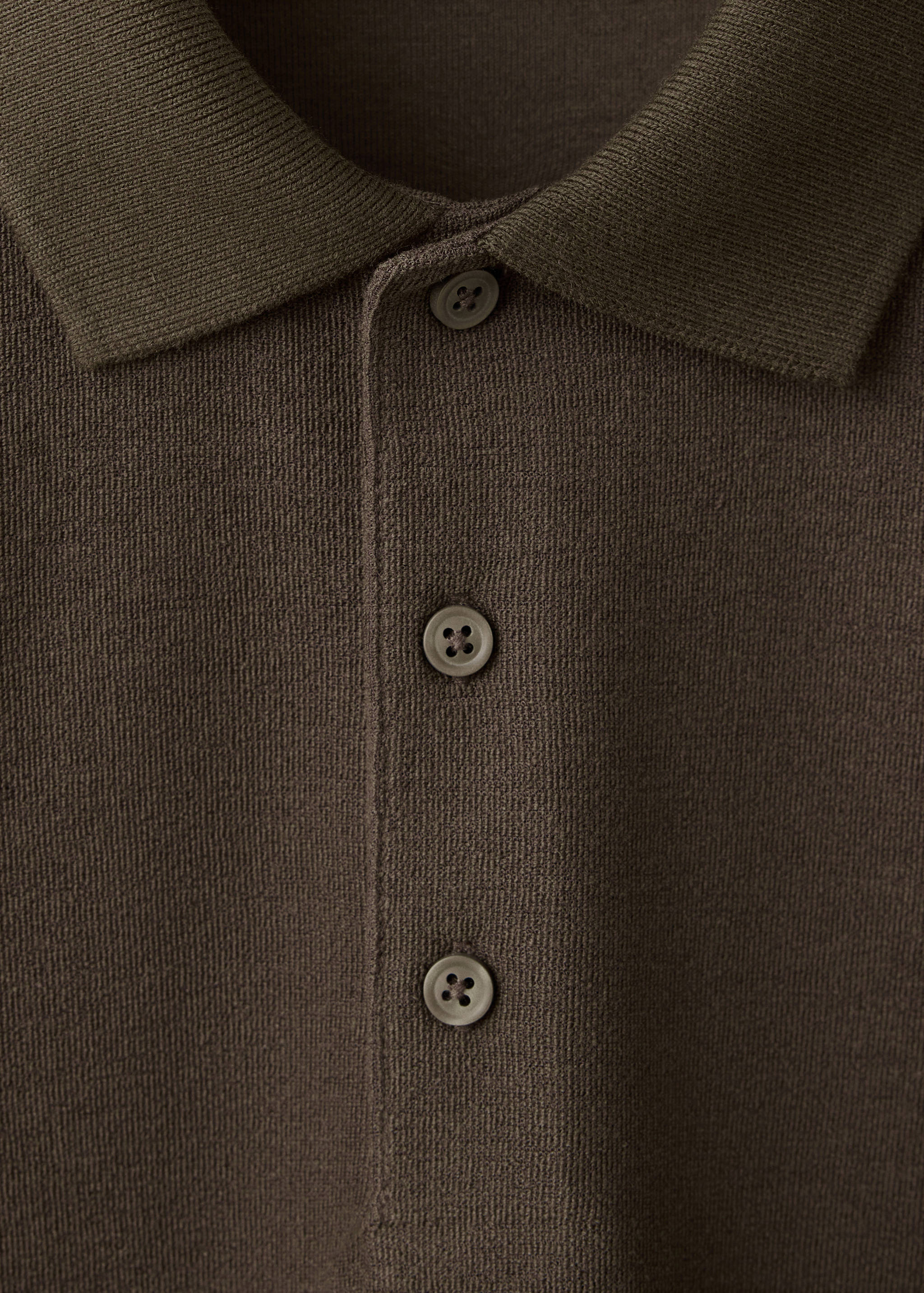 Textured cotton blend polo - Details of the article 8
