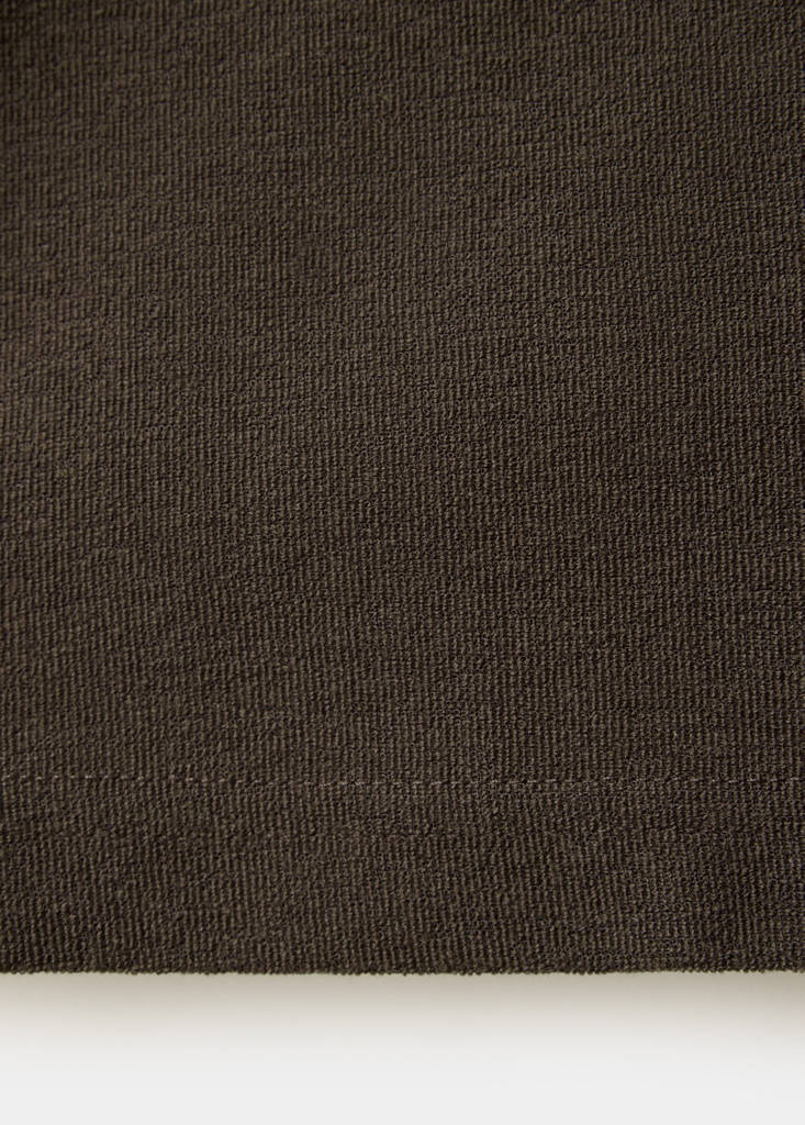 Textured cotton blend polo — Brown