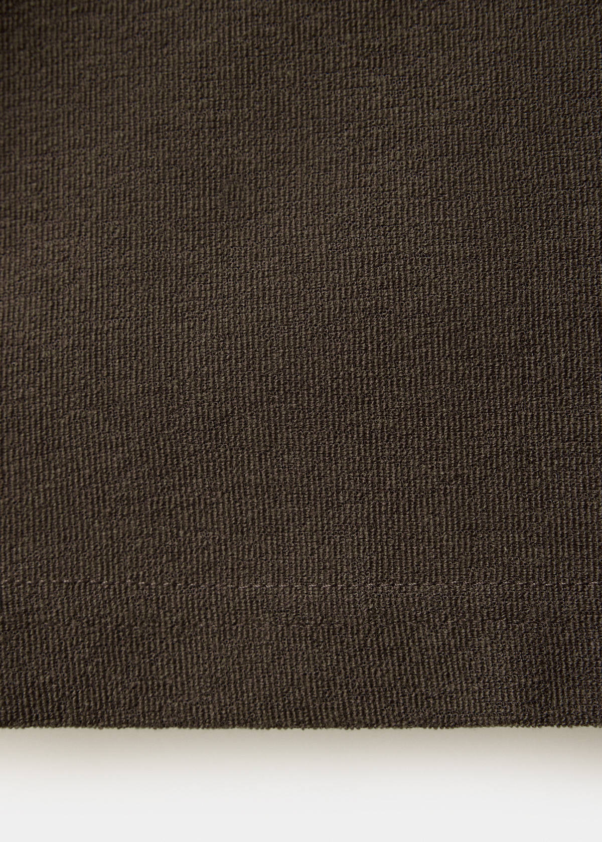 Textured cotton blend polo — Brown
