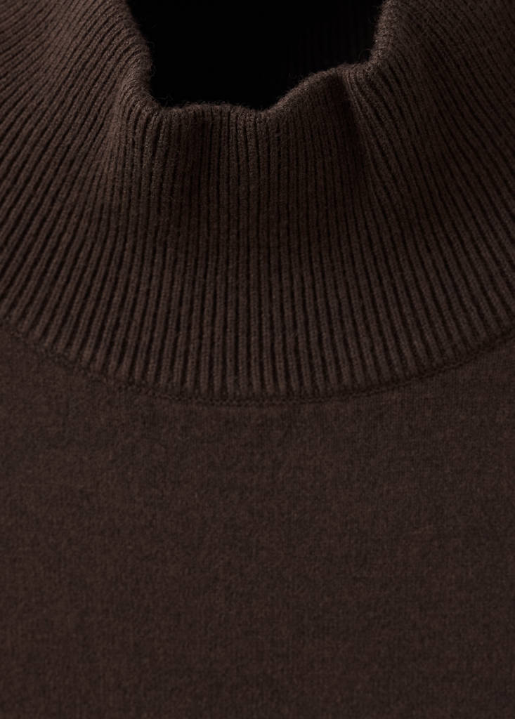 Milano knit midi dress — Chocolate