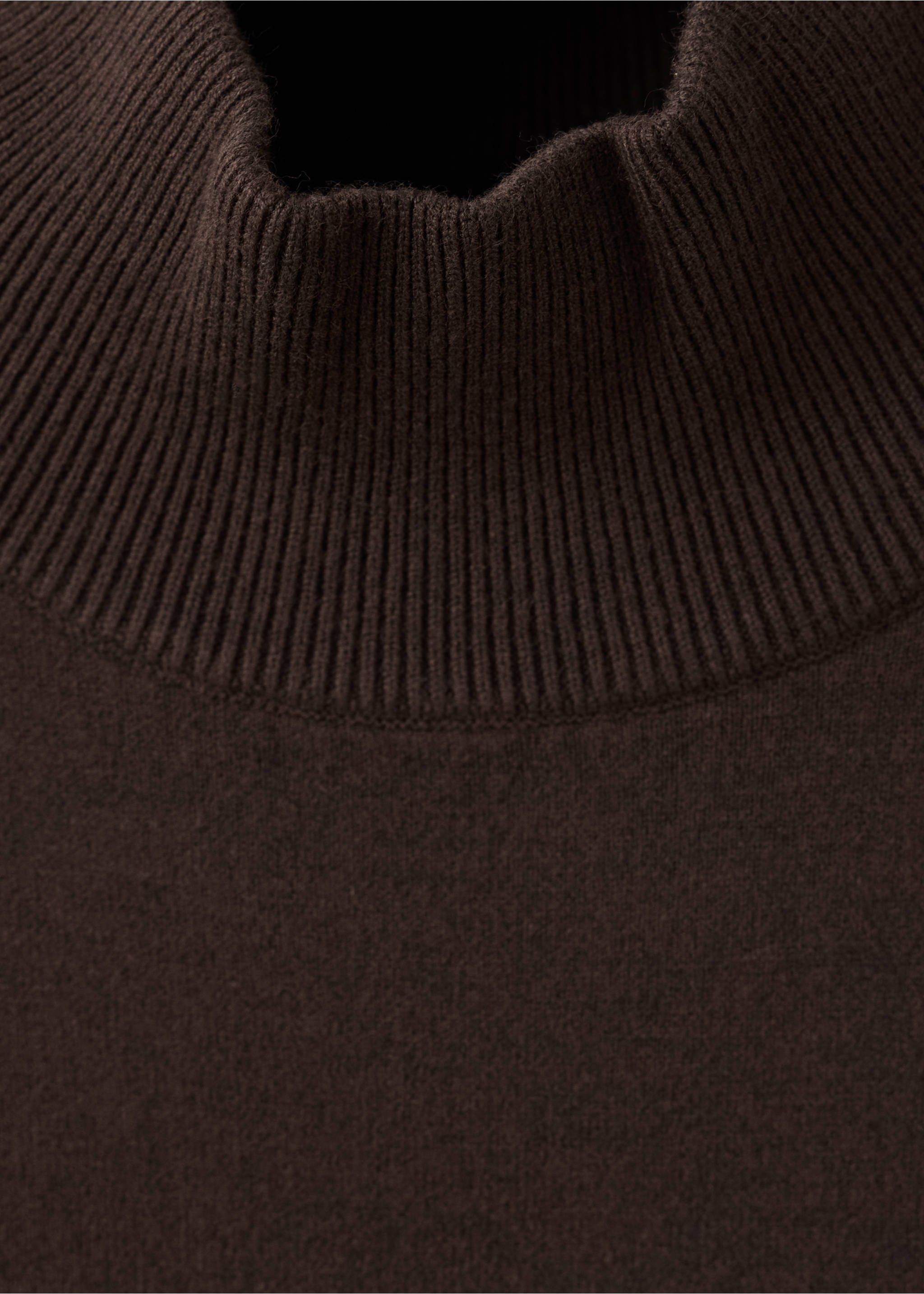 Milano knit midi dress - Details of the article 8, Chocolate. Ref: 37042899-00.