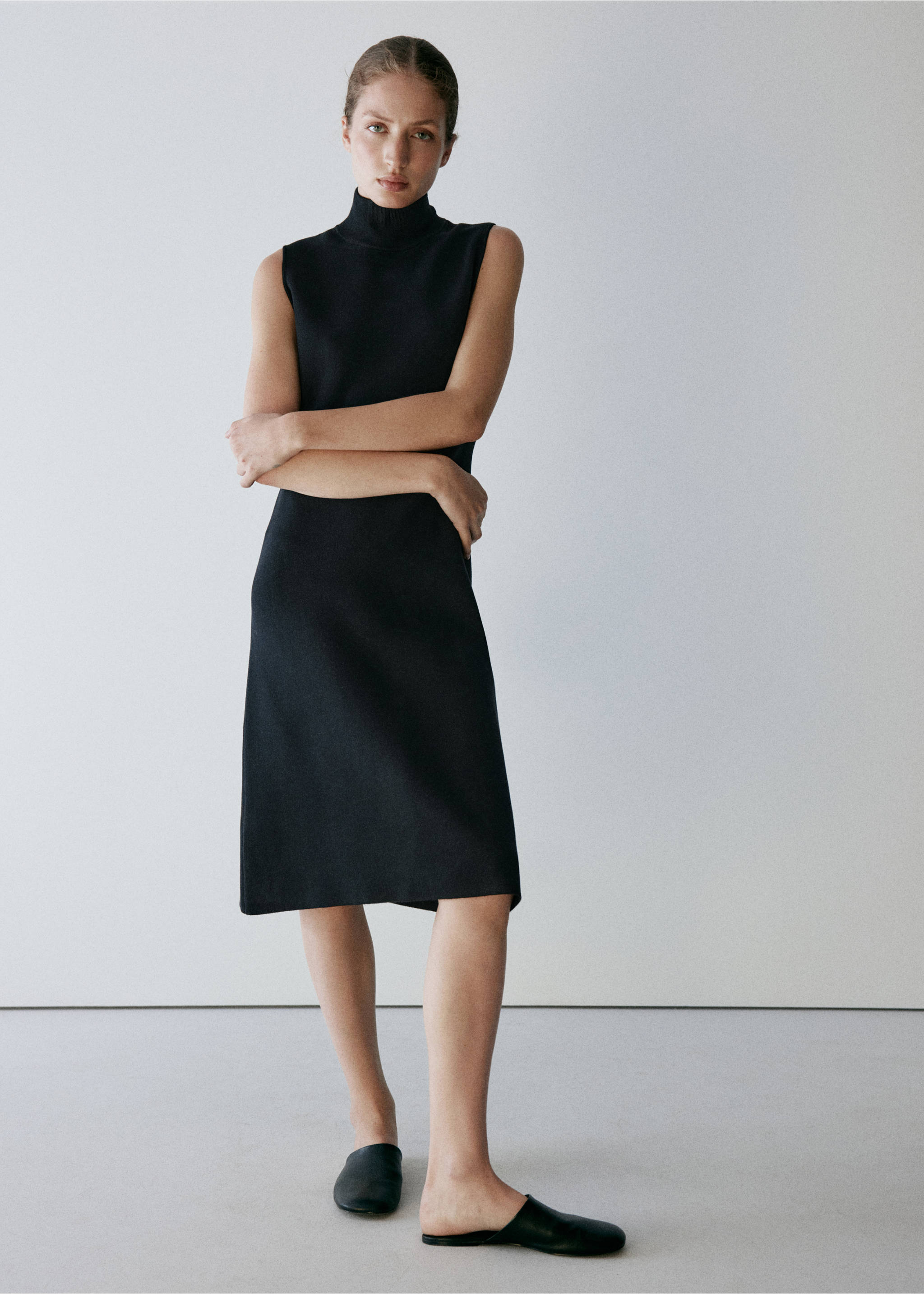 Milano knit midi dress - General plane, Black. Ref: 37042899-00.