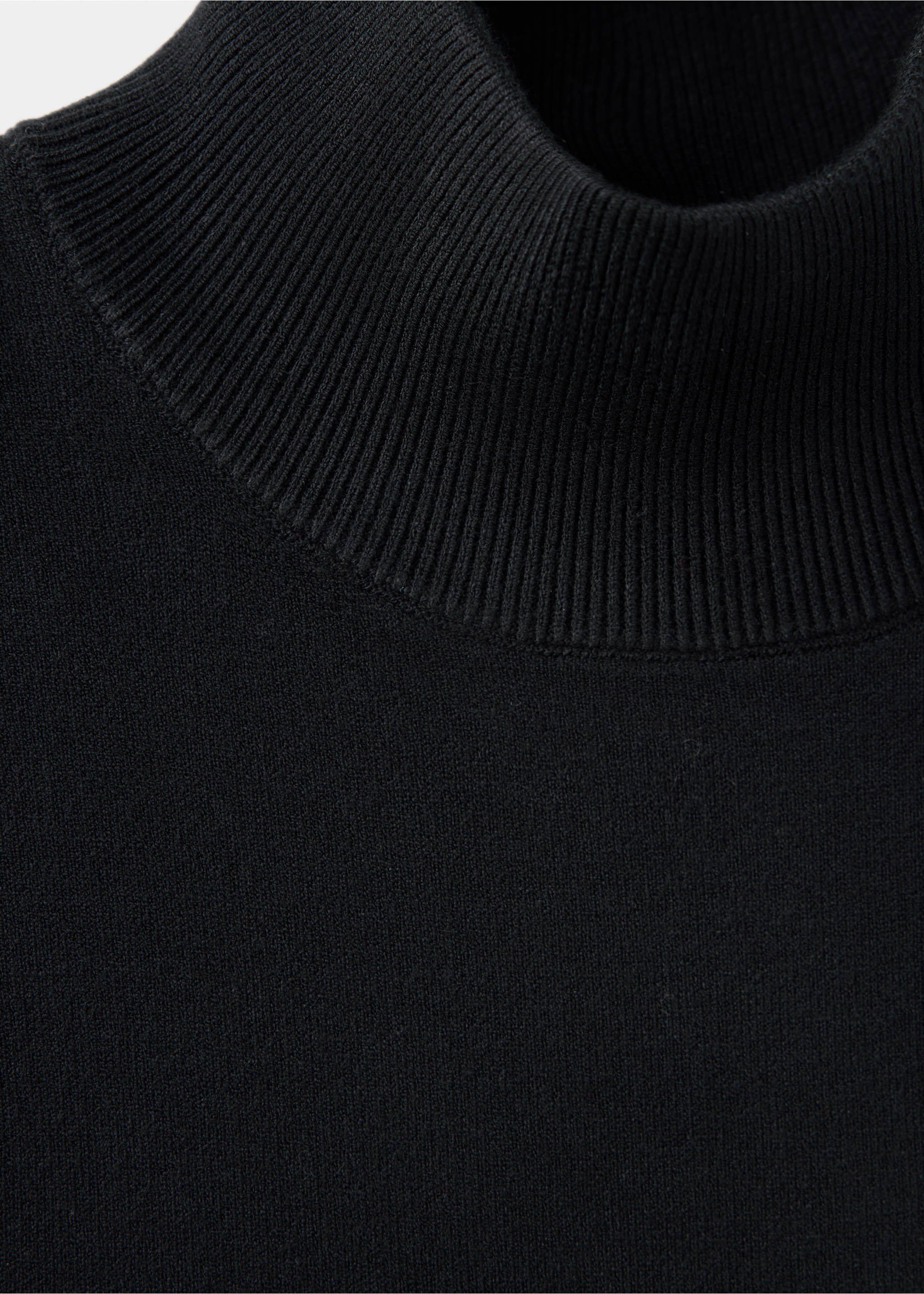Milano knit midi dress - Details of the article 8, Black. Ref: 37042899-00.