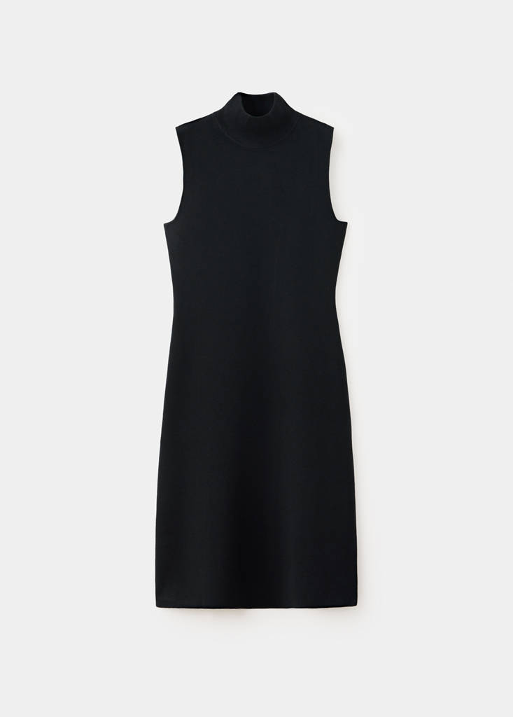 Milano knit midi dress — Black