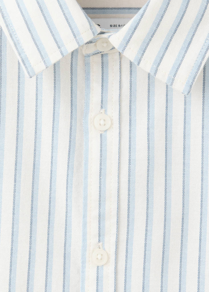 100% cotton shirt with combined stripes - thumbnail 5