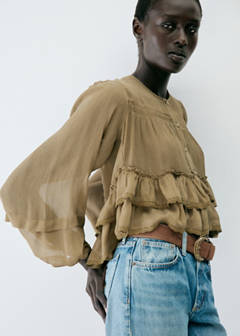 Suede effect belt — Brown 2