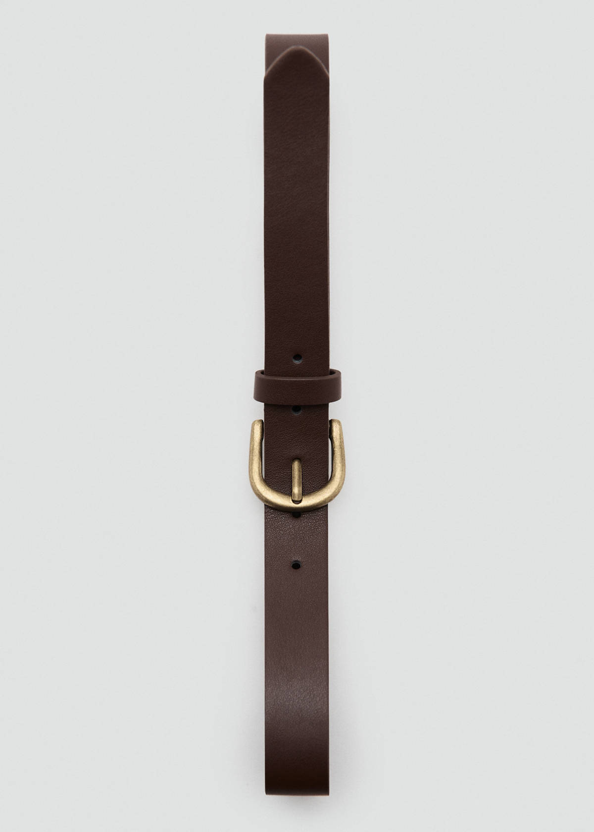 Faux-leather belt — Brown