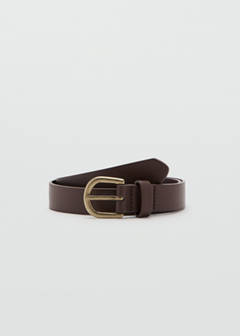 Faux-leather belt — Brown 1