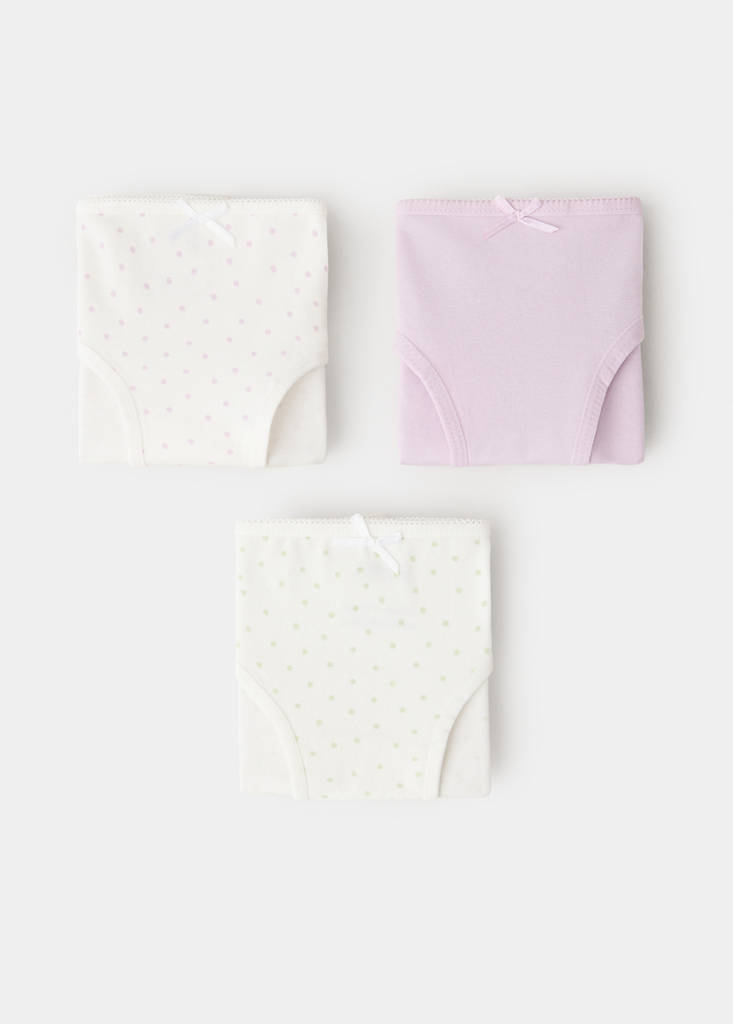 Komplet 3 par bawełnianych fig jasny/pastelowa purpura - Dzieci - 9-10 lata - MANGO KIDS