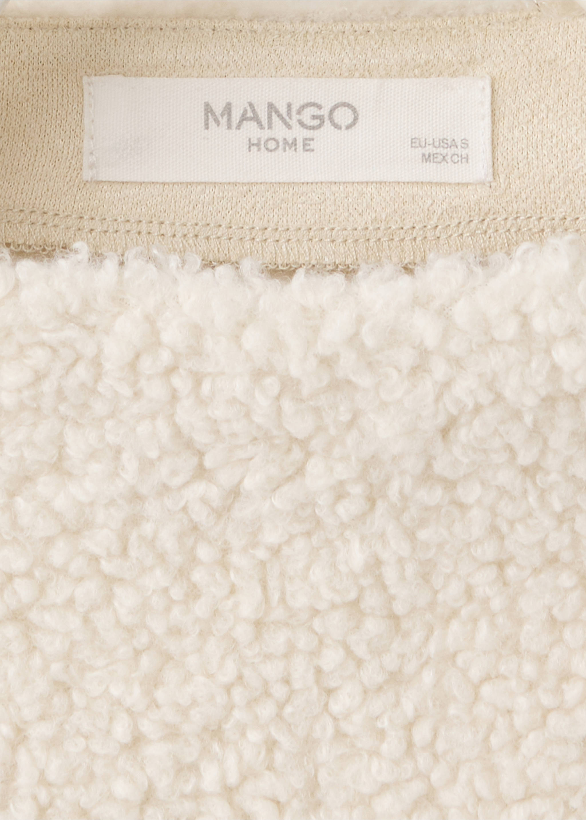 Adjustable low shearling jumper - Details of the article 8, Beige. Ref: 37042914-00.