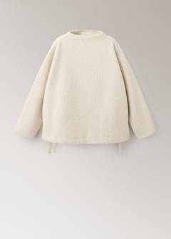 Adjustable low shearling jumper — Beige 6