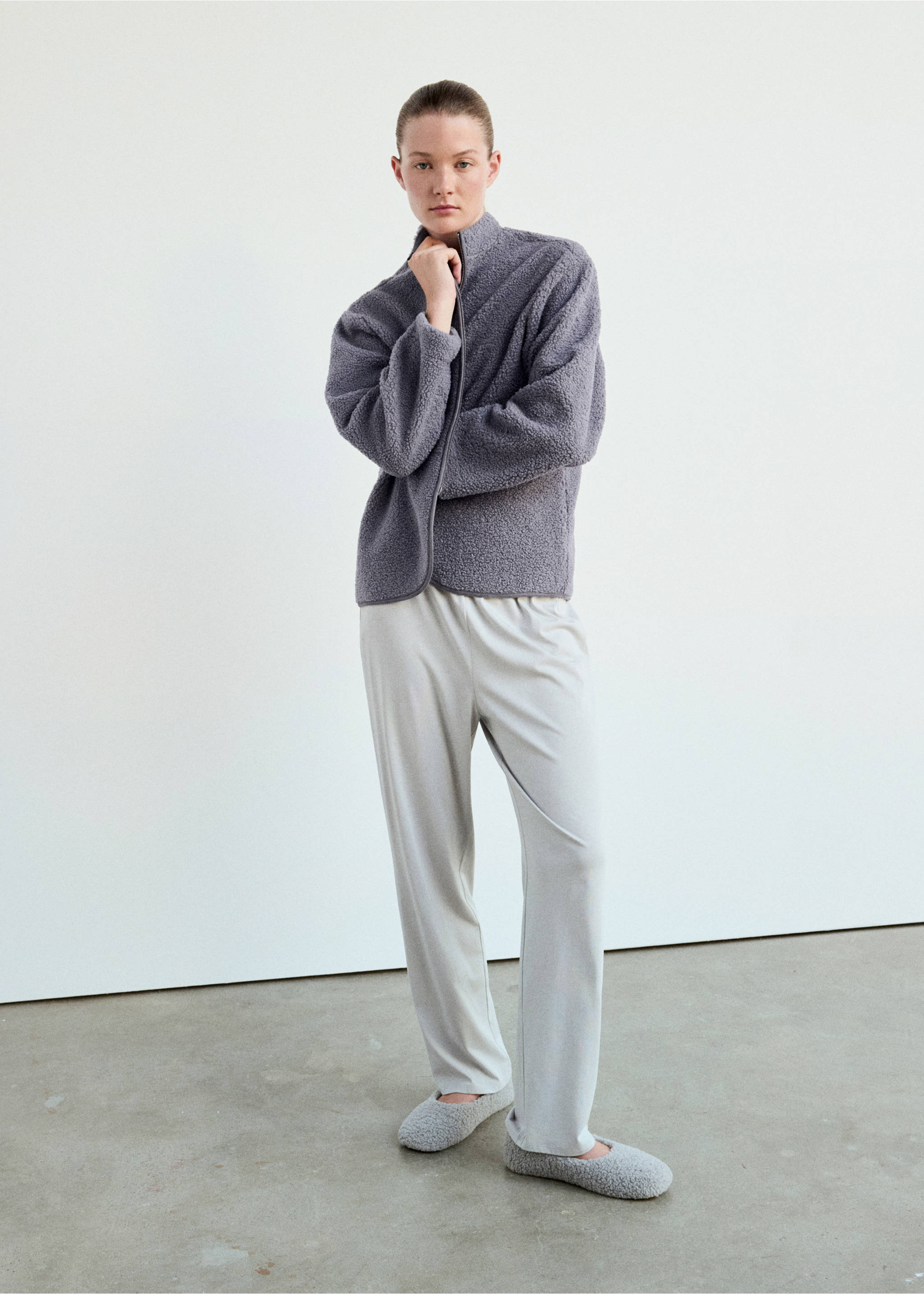 Sherpa zip jacket - General plane, Blue. Ref: 37042915-00.