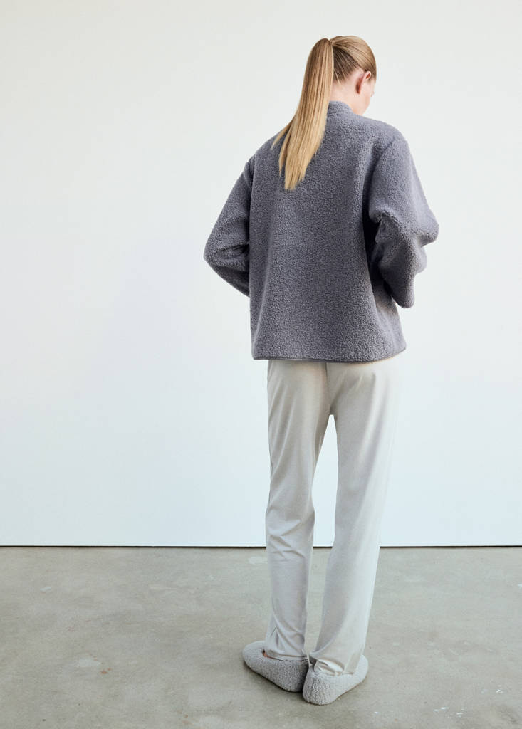 Sherpa zip jacket — Blue