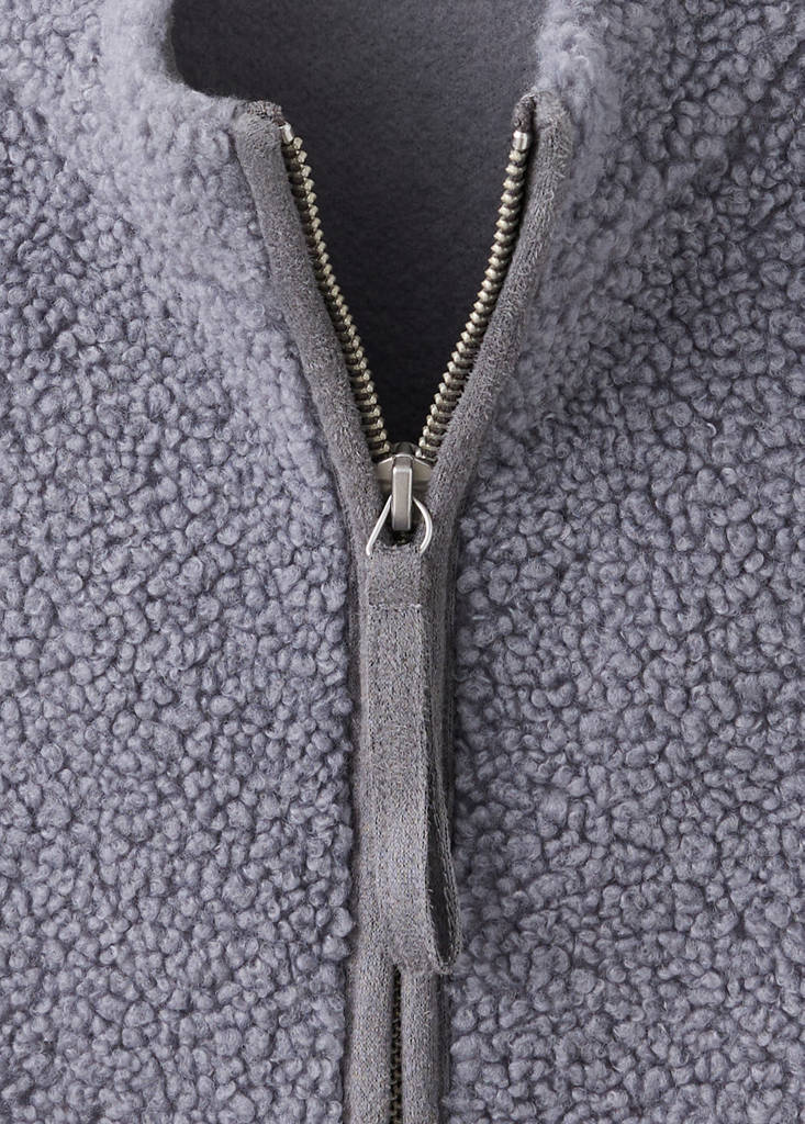 Sherpa zip jacket — Blue