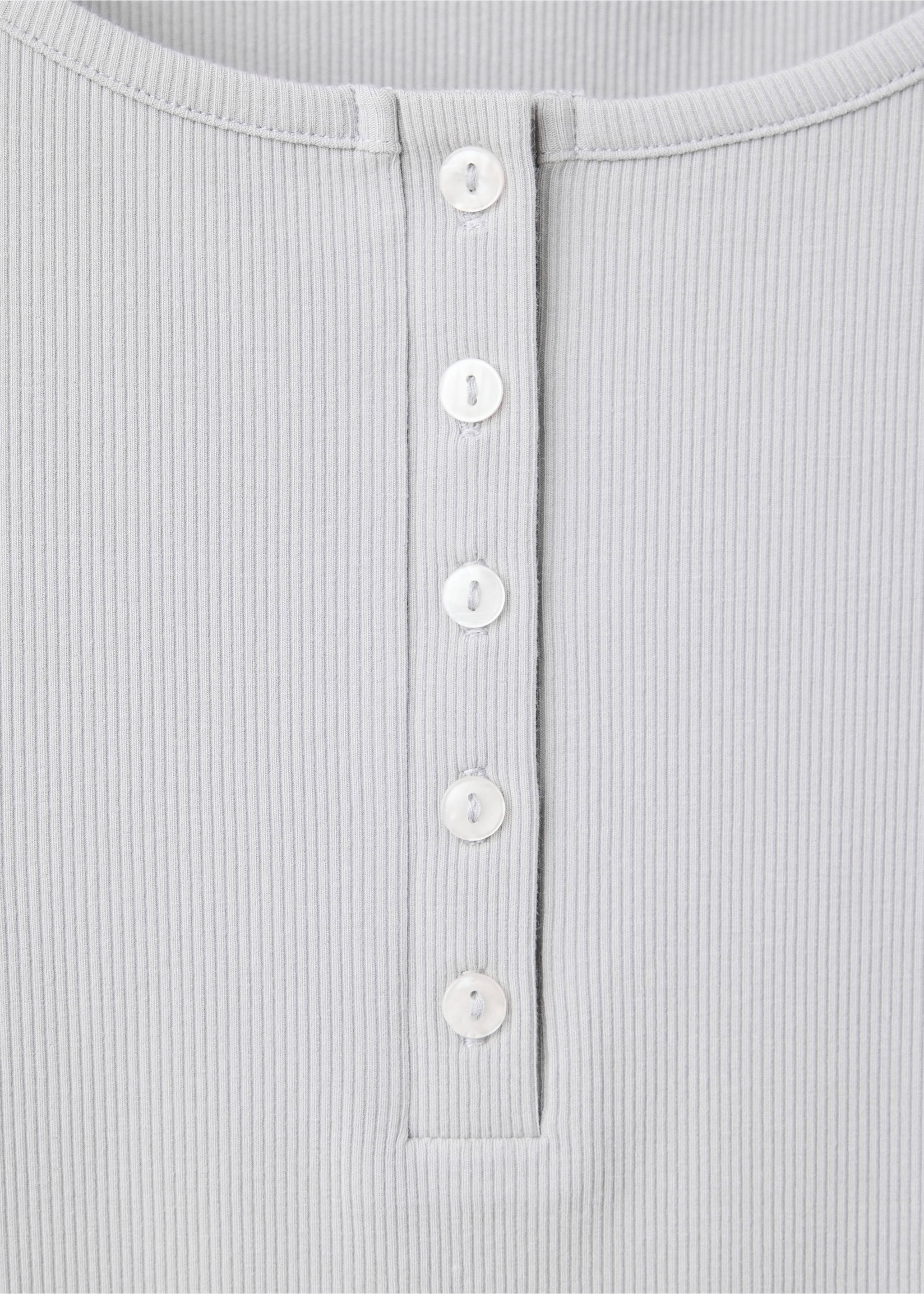 Camiseta manga larga botones - Detalle del artículo 8, Gris. Ref: 37042916-00.